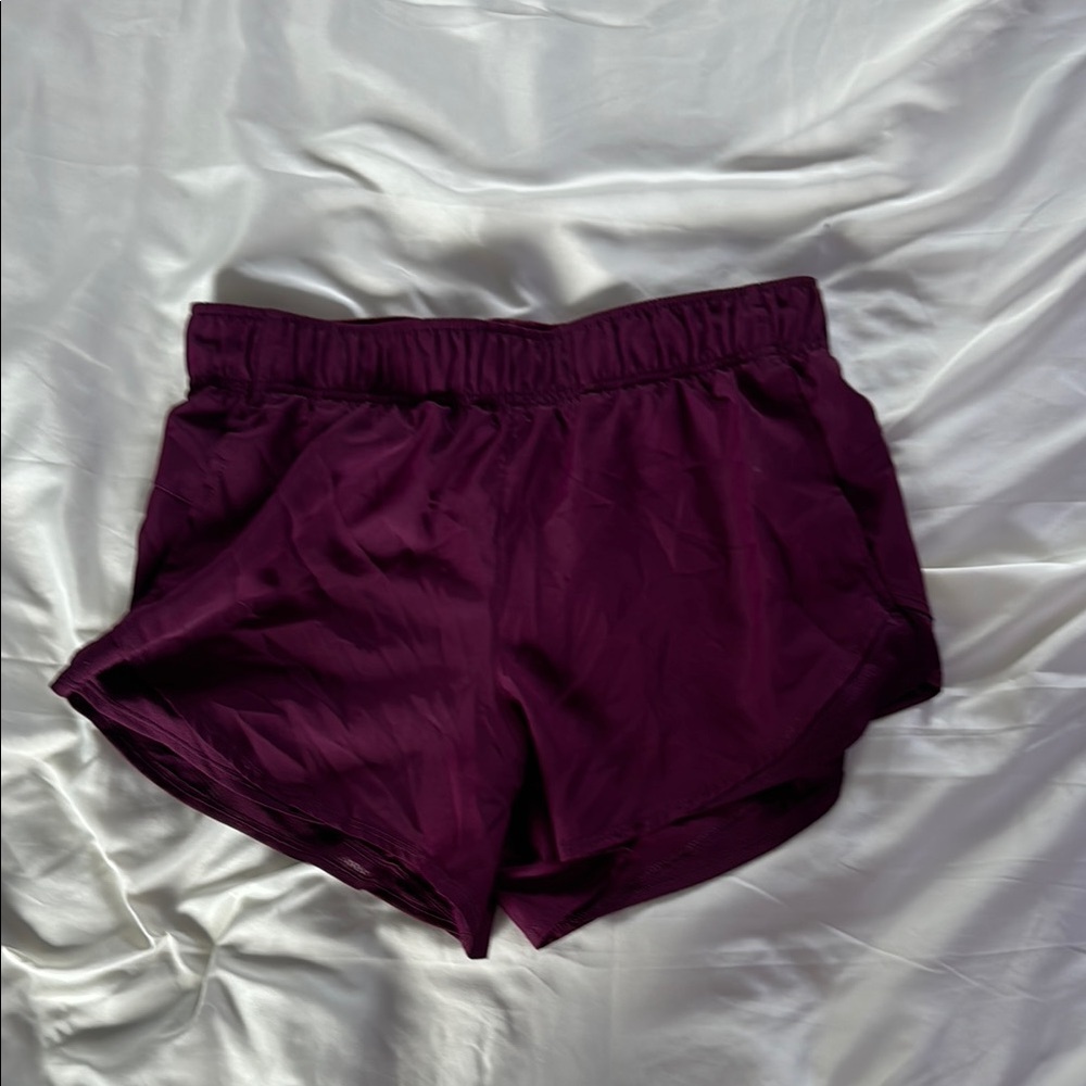 Athletic Works Purple Athletic Shorts with Elastic Waistband